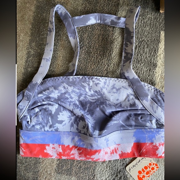 🆕 FREE PEOPLE Wave Rider Bra Top: Blue Combo - Picture 6 of 8